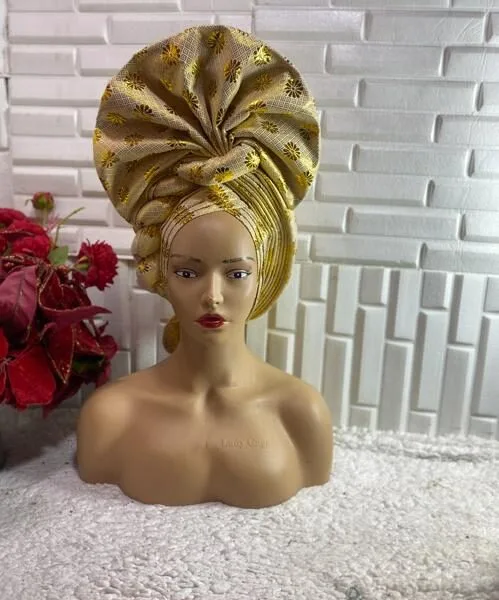Traditional Satellite African Autogele Headtie