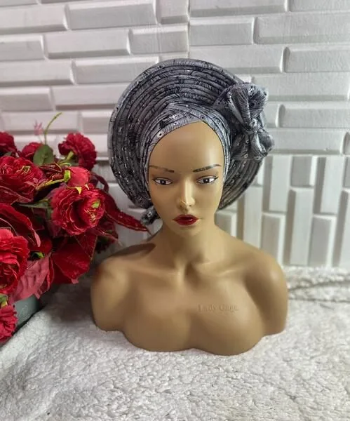 Handcrafted African Bridal Autogele with Bow design