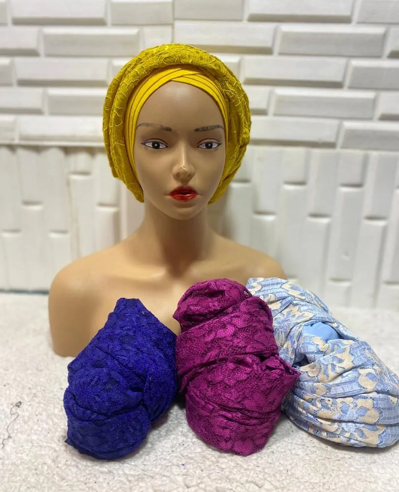 Stylish Lace Turban Head wraps