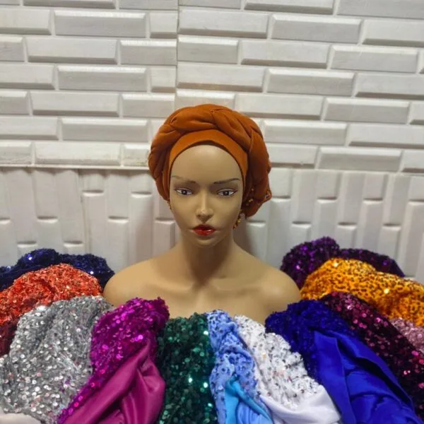 Elegant Sequin Fashion Turbans