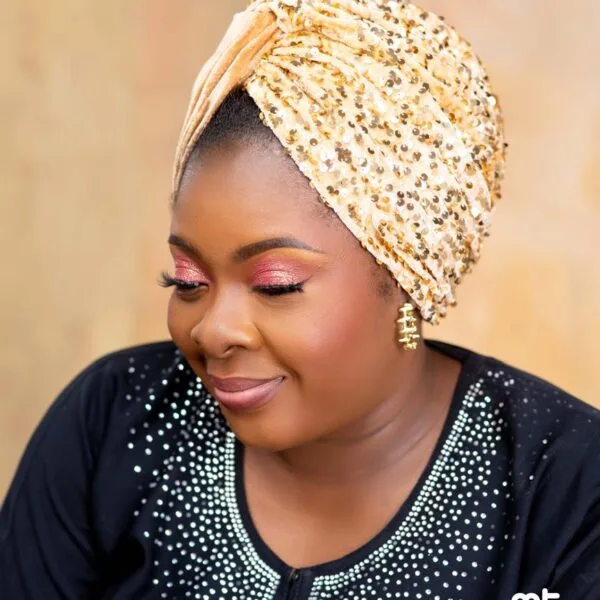 Hotselling African Sequin Gold Auto Turban