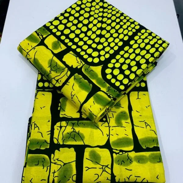 Yellow and Red Wax Ankara Barn Fabrics