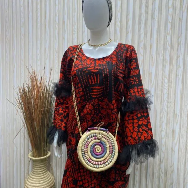 Cotton Ankara Short Gown Ready Made Dress
