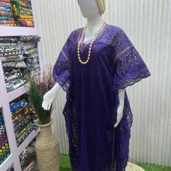 Purple bubu lace dress