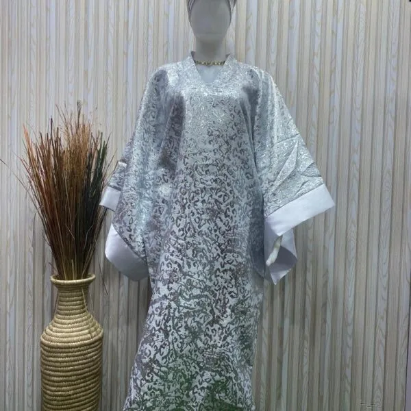 Silver Damask Dress for Women