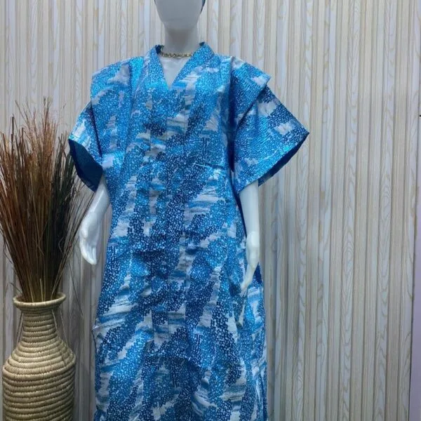 Blue Regalia Damask Dress