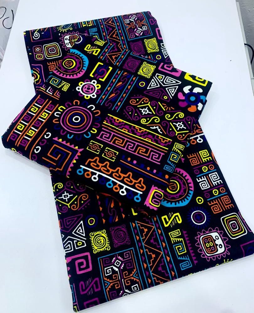 Ankara patterned material