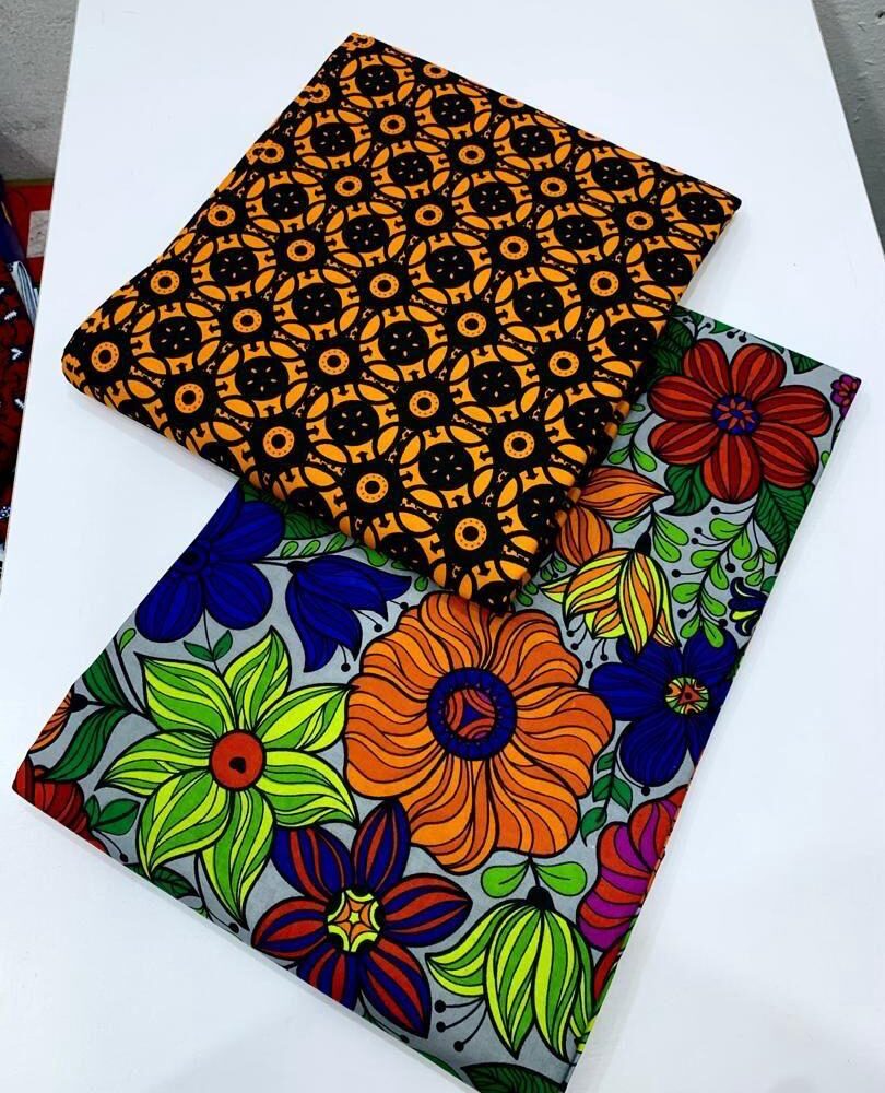 Graceful floral Ankara fusion fabric
