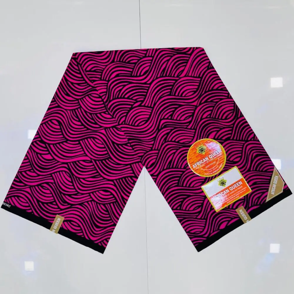 Patterned Pink & Black African Queen Ankara Print
