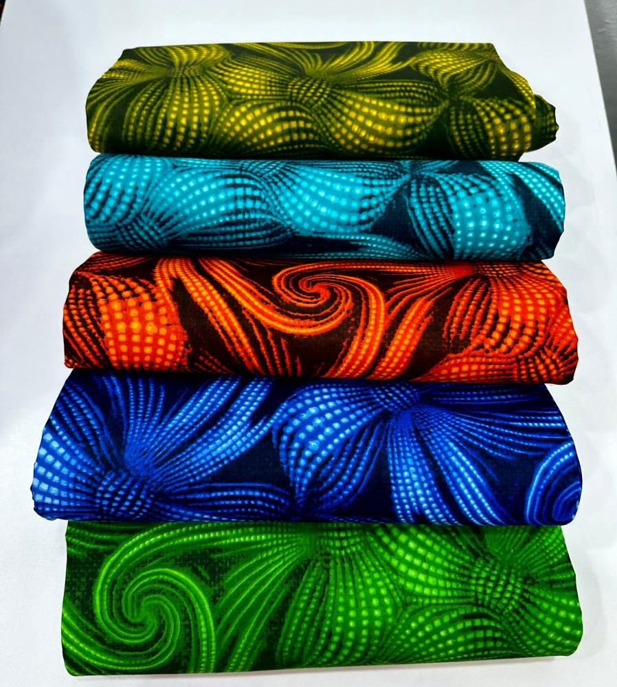 Abstract Cotton Ankara Fabrics (6 Color Prints)