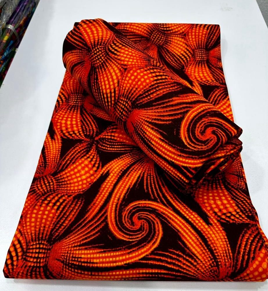 Abstract Cotton Ankara Fabrics (6 Color Prints) 6