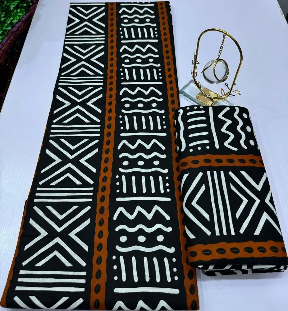 Patterend Brown Tribal Ankara (4 Prints) 2