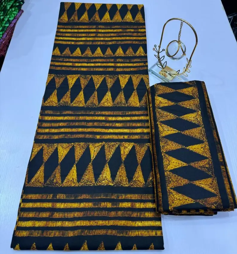 Patterend Brown Tribal Ankara (4 Prints) 3