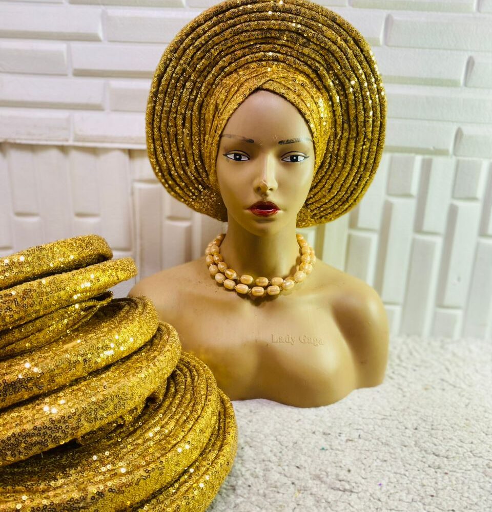 Gorgeous Sequin Vintage AutoGele Turban (12 Colours) 3