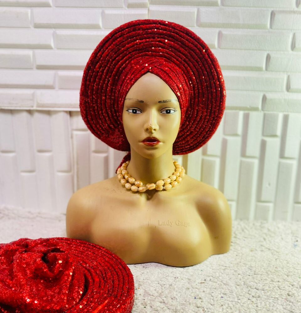 Gorgeous Sequin Vintage AutoGele Turban (12 Colours) 2