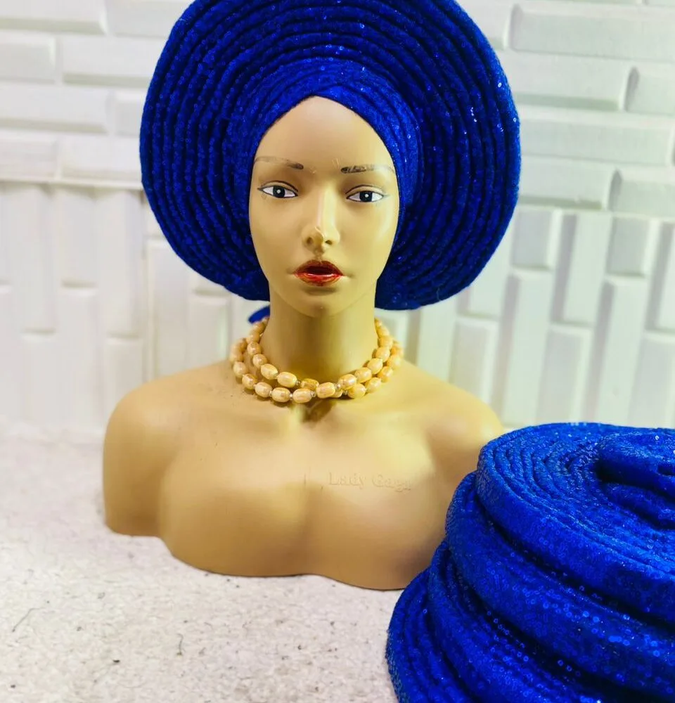 Gorgeous Sequin Vintage AutoGele Turban (12 Colours) 12