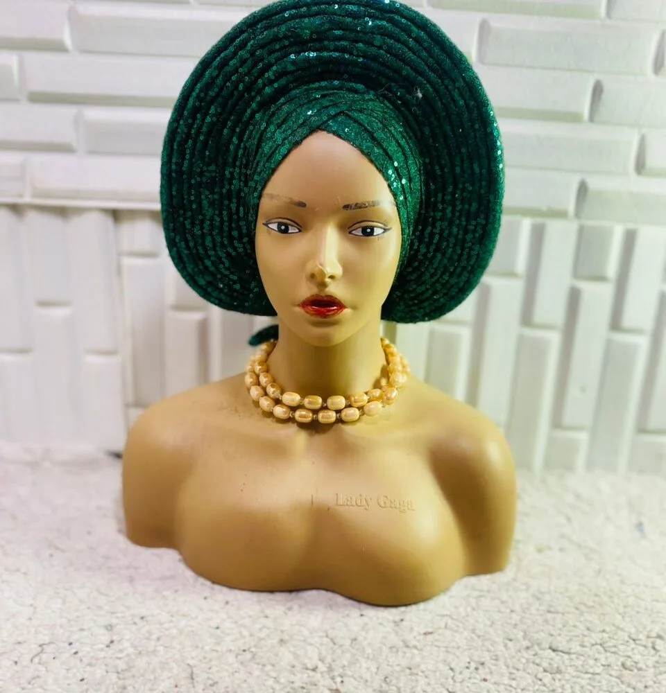 Gorgeous Sequin Vintage AutoGele Turban (12 Colours) 7