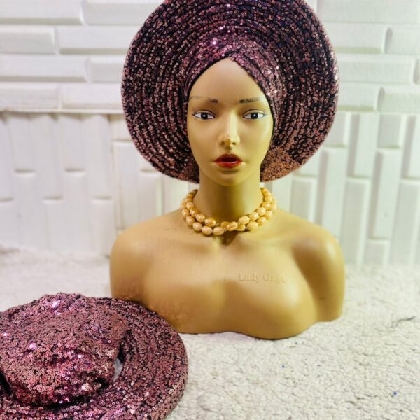 Gorgeous Sequin Vintage AutoGele Turban (12 Colours)