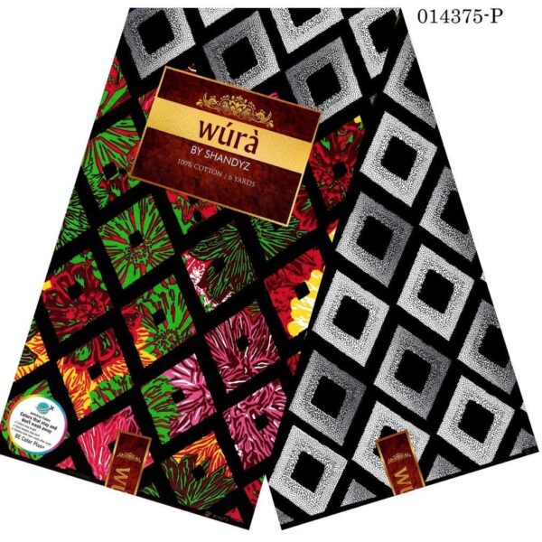 Wura 100% Cotton African Ankara Wax Prints (4 Colors)