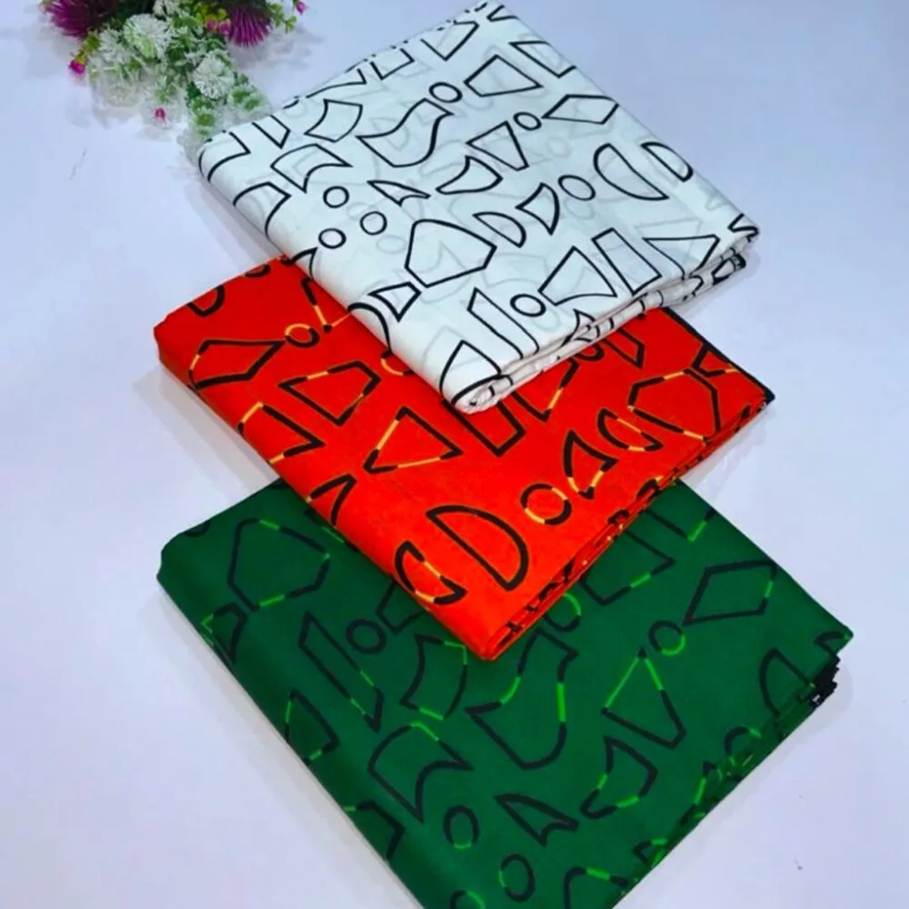 Red Green African Ankara Pure Wax Print 3