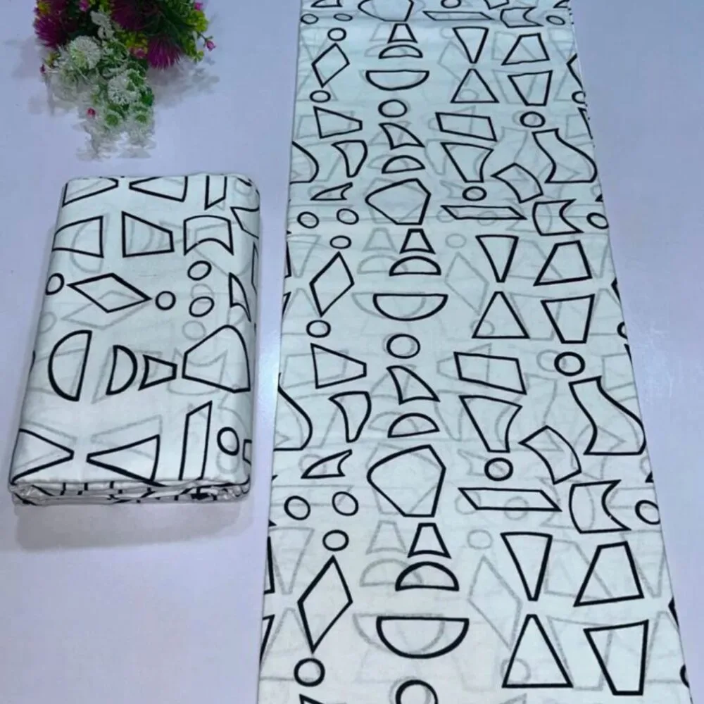 2025 Grayscale Cotton Ankara Fabrics (3 Prints) 2