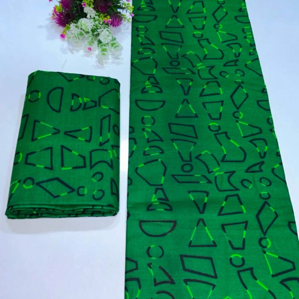 Red Green African Ankara Pure Wax Print 2