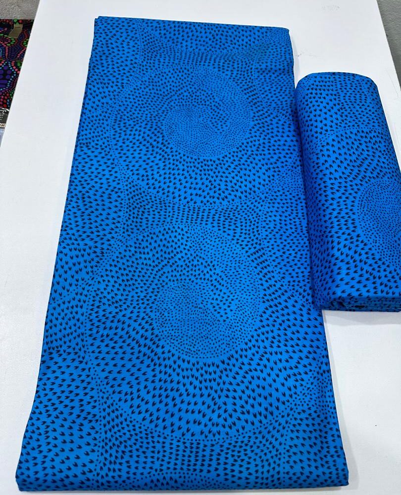 Patterned Plain Pure Wax Ankara Fabrics (5 Solid Colours) 5