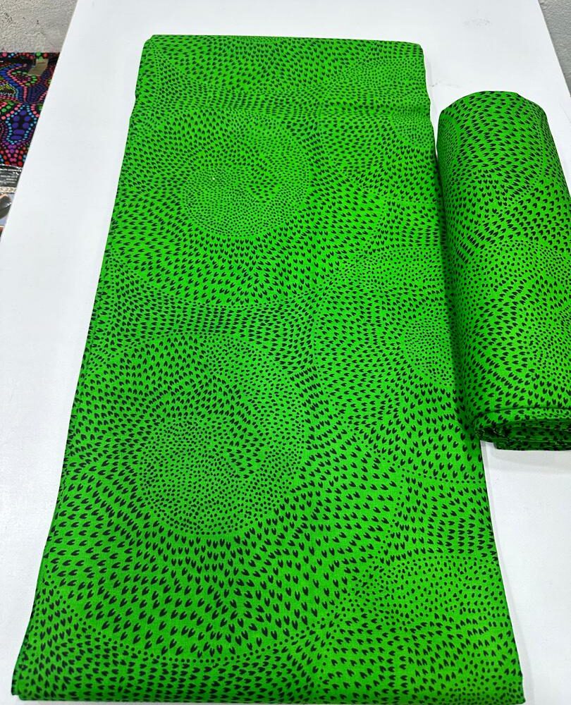Patterned Plain Pure Wax Ankara Fabrics (5 Solid Colours) 2