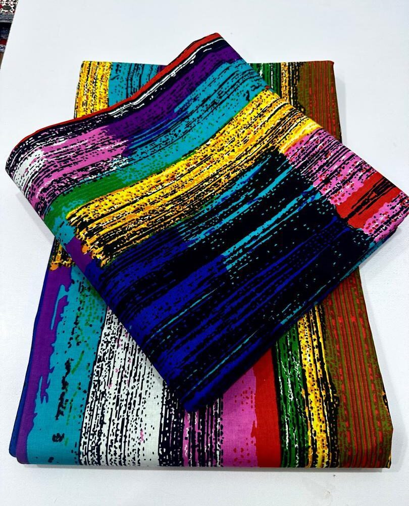 Colour Brush Elegant Cotton Ankara Wax Fabrics