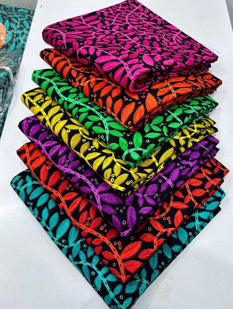 African Leafy Cotton Ankara Fabrics (8 Colours)