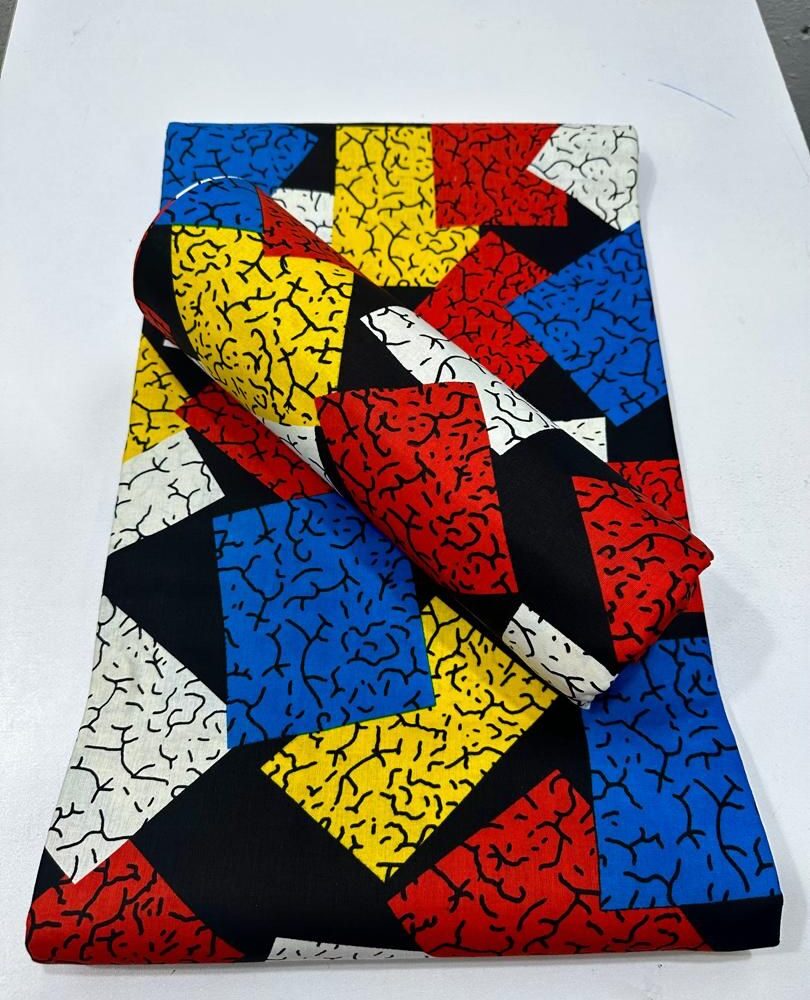 Colour Tile Ankara Pure Cotton Fabrics