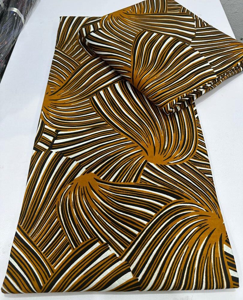 Patterned Brown Ankara Fabrics