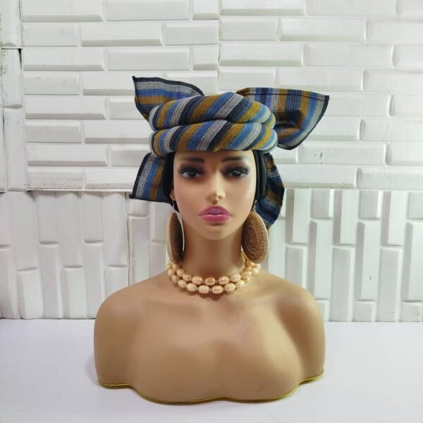 Colorful Plaid Aso-Oke Hairband