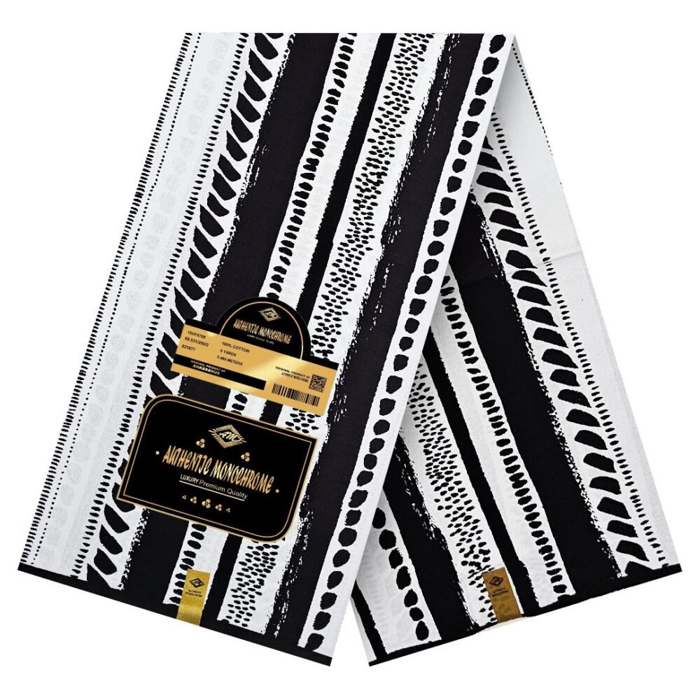 Authentic Monochrome Ankara (8 Wax Designs) 2