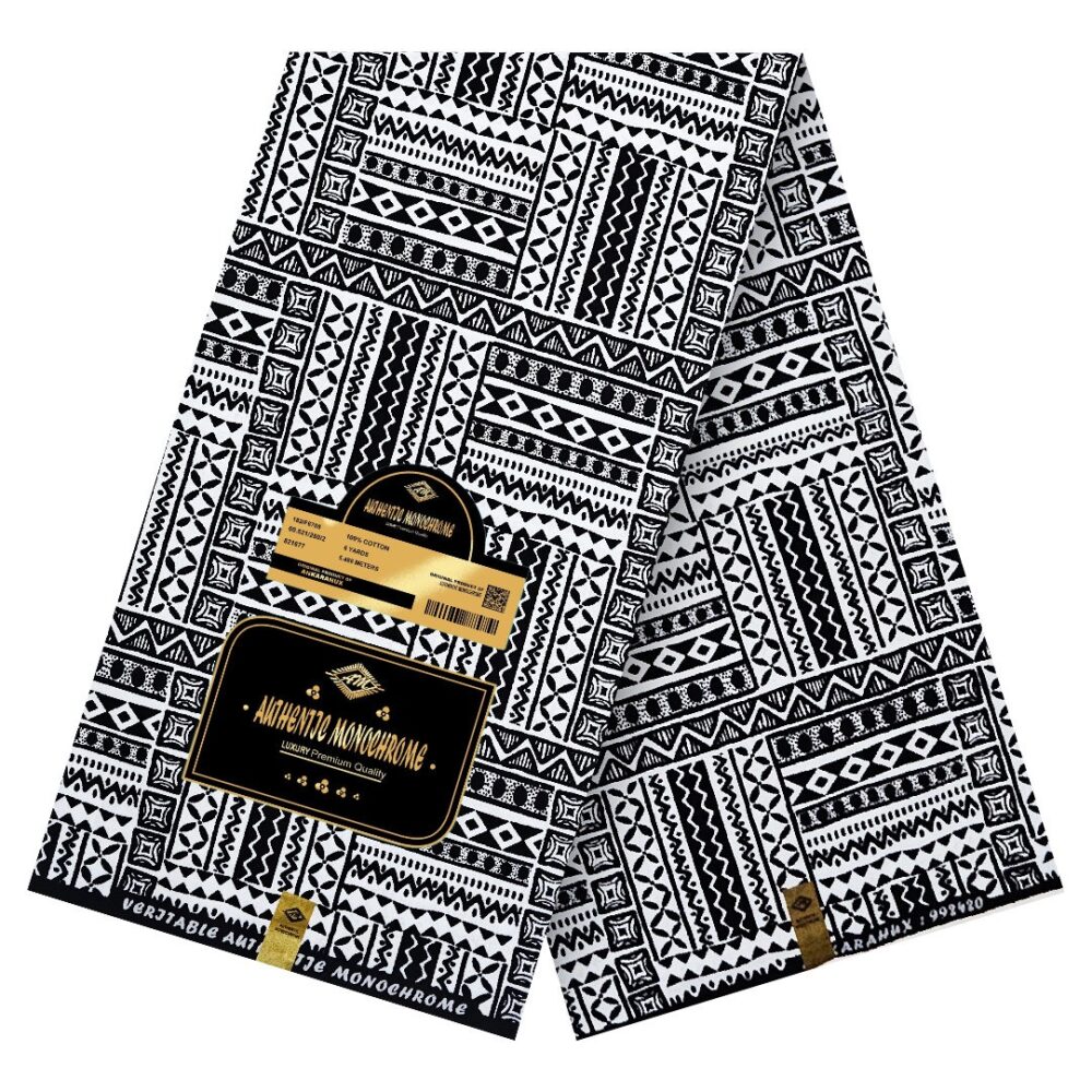 Authentic Monochrome Ankara (8 Wax Designs) 4