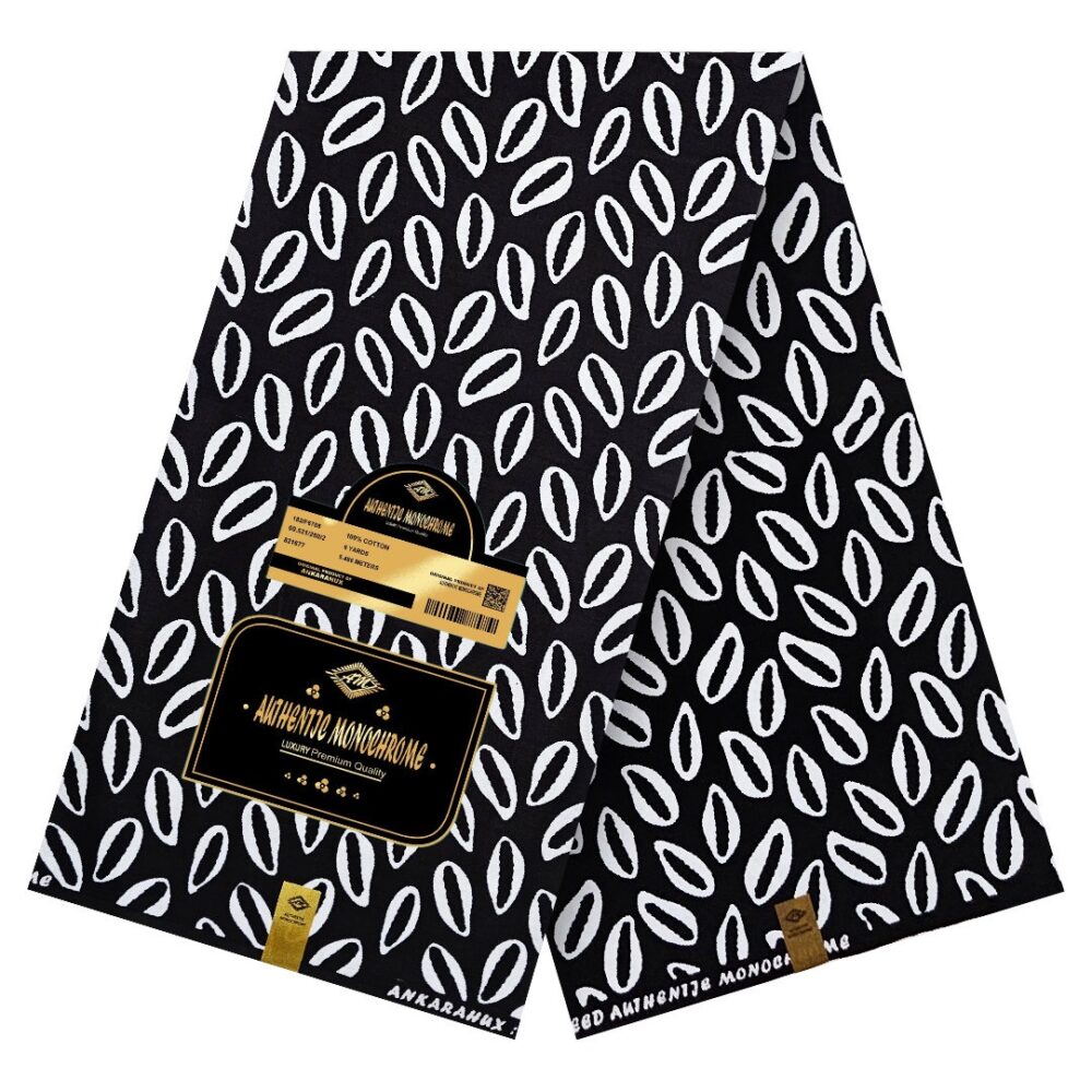 Cowry Authentic Monochrome Ankara Wax