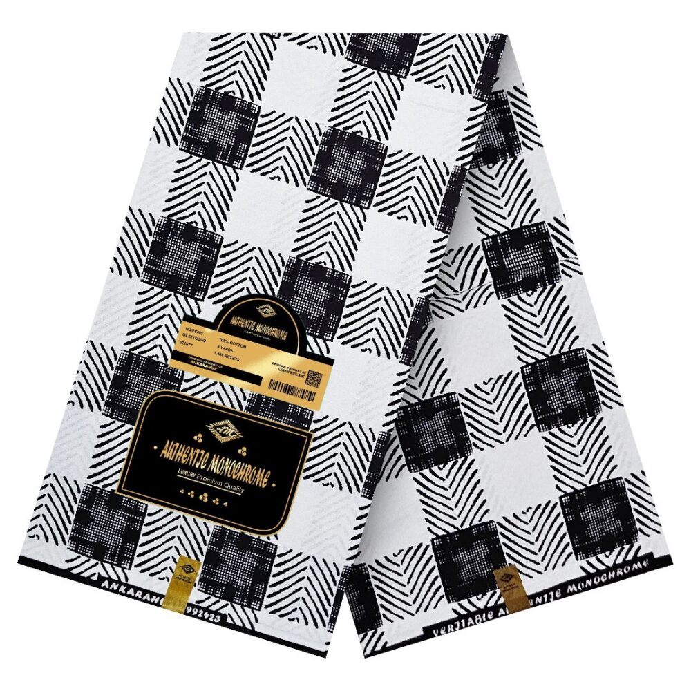 Authentic Monochrome Ankara (8 Wax Designs) 7