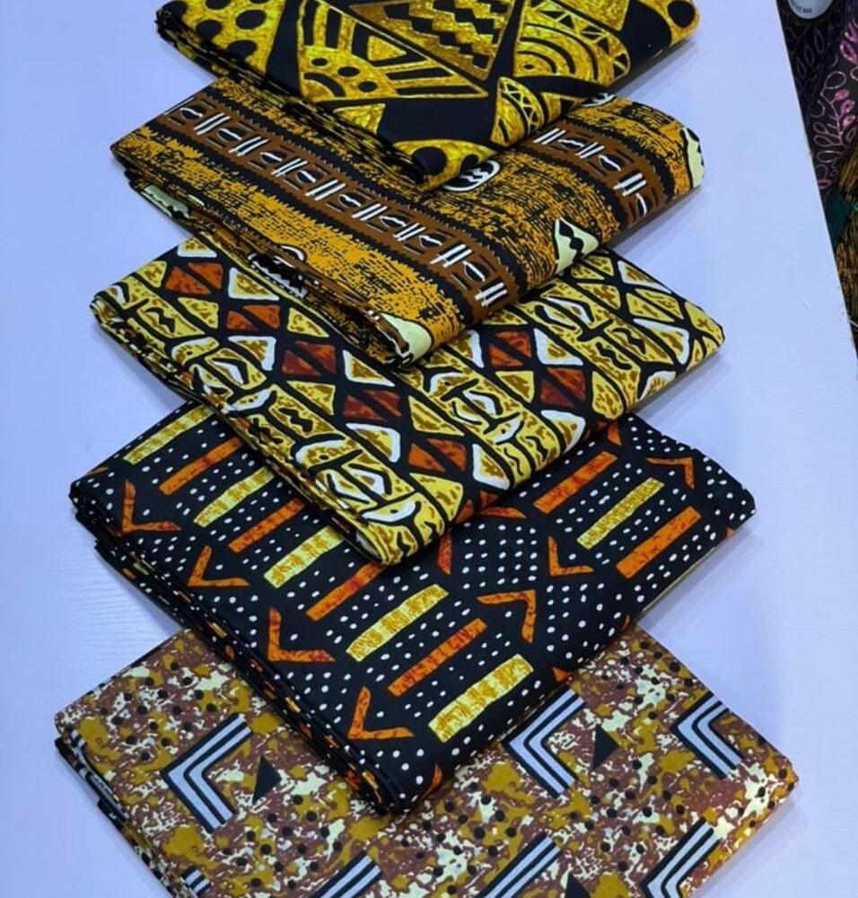 Clay Mosaic Set of Ankara Fabric