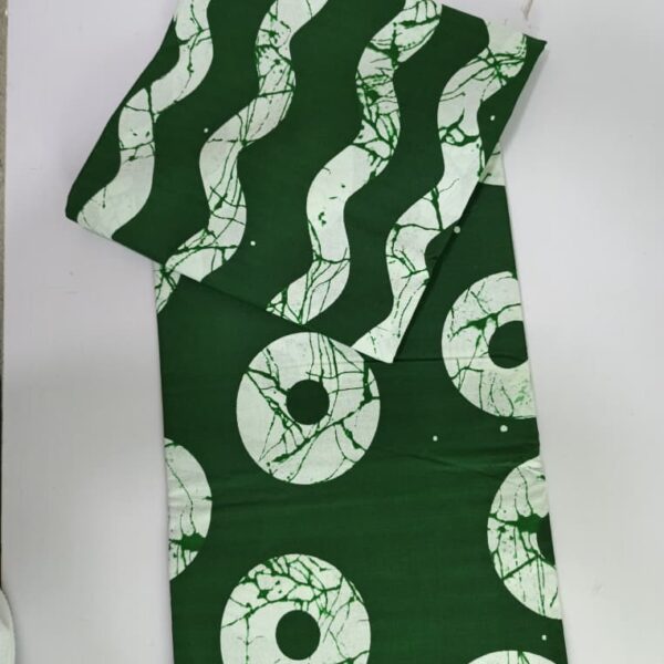 Wavy O Nora Gold Ankara Quality Wax Print