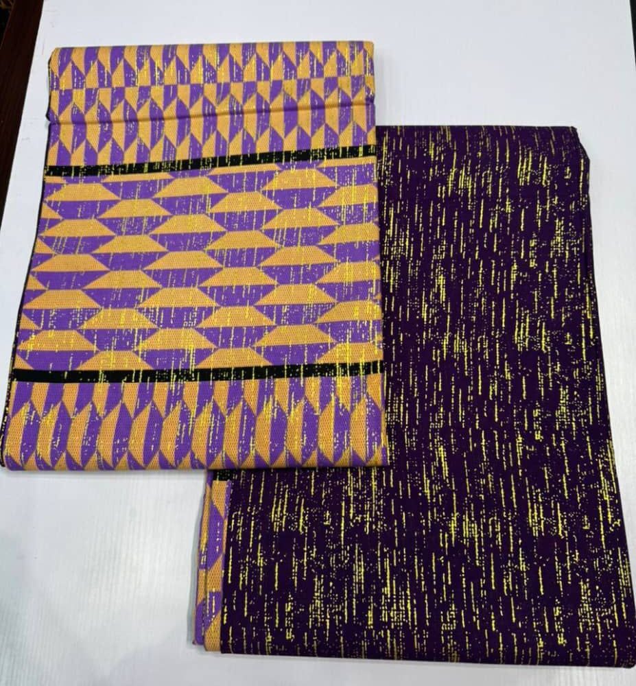 Plain & Pattern Kente Gold Ankara (12 Prints) 6