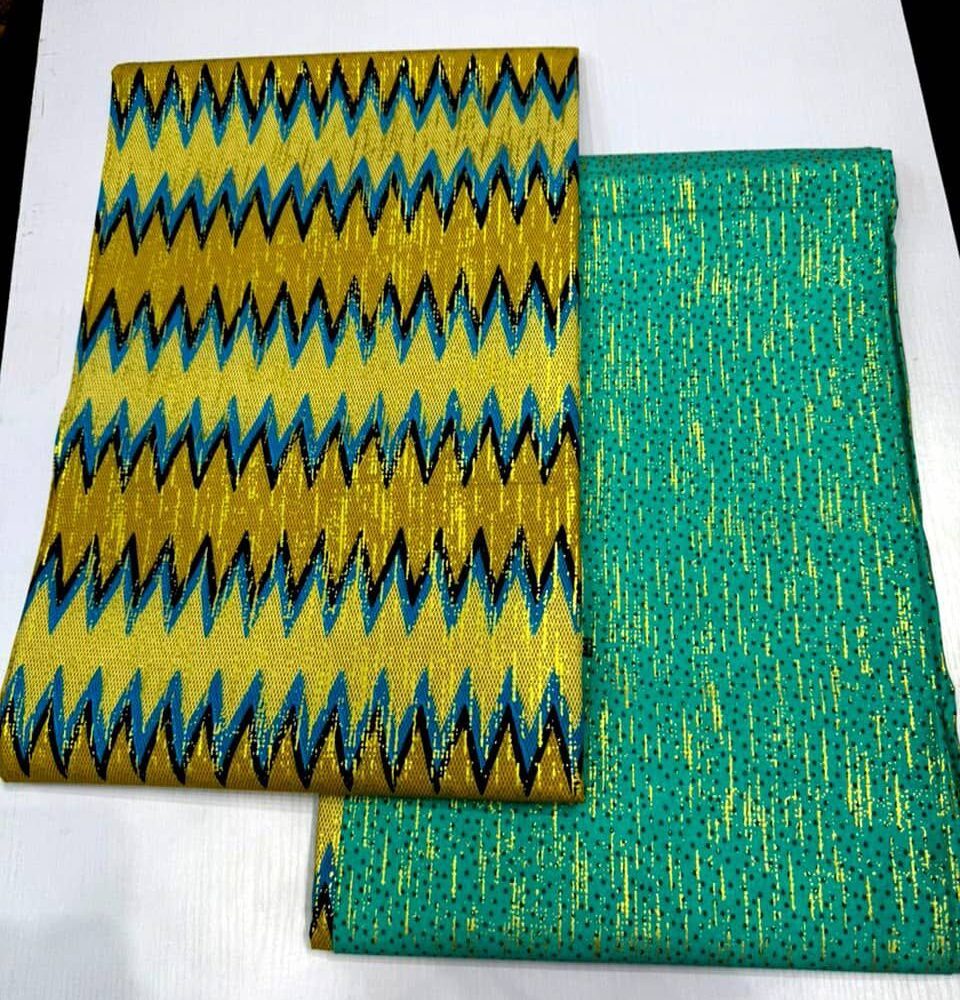 Plain & Pattern Kente Gold Ankara (12 Prints) 5