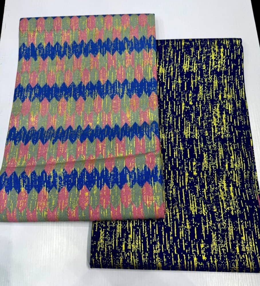 Plain & Pattern Kente Gold Ankara (12 Prints) 10