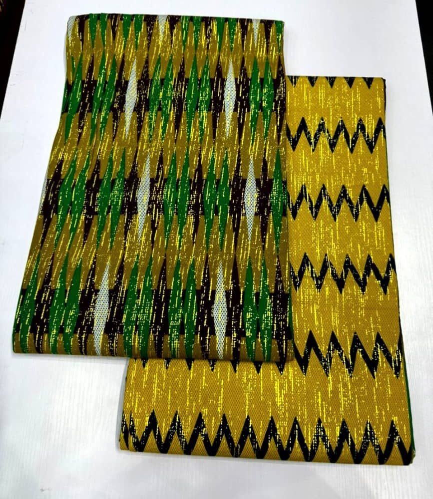 Plain & Pattern Kente Gold Ankara (12 Prints) 8