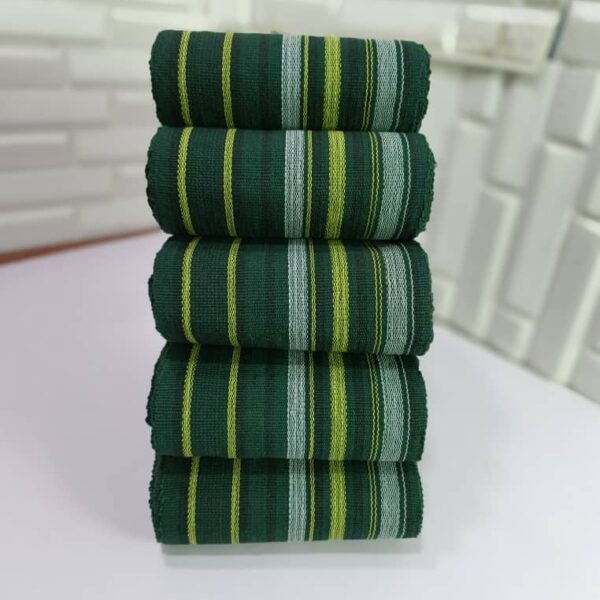 Green Stripe Aso Oke