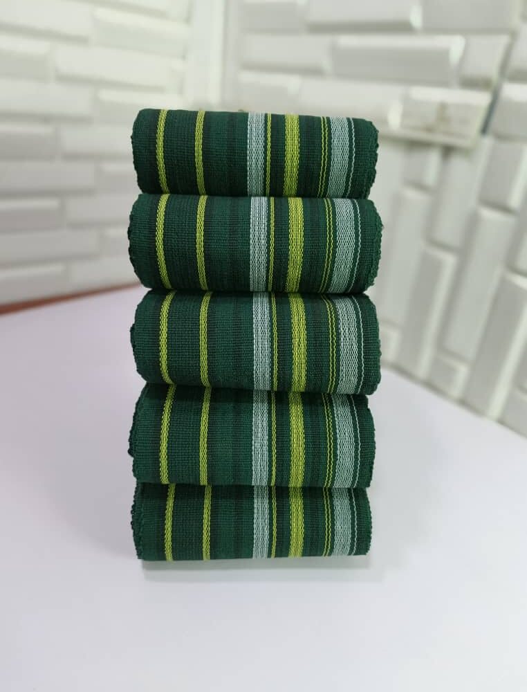 Green Stripe Aso Oke