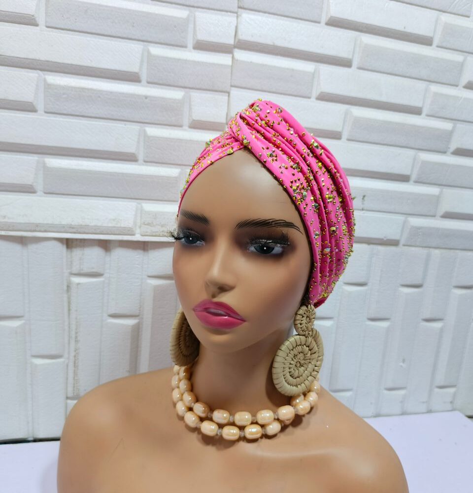 Gold Embellished Turban Headgear (17 Designs) 10