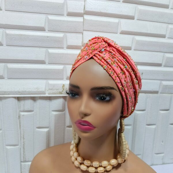 Gold Embellished Turban Headgear (17 Designs)