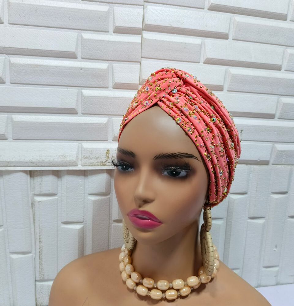 Gold Embellished Turban Headgear (17 Designs)